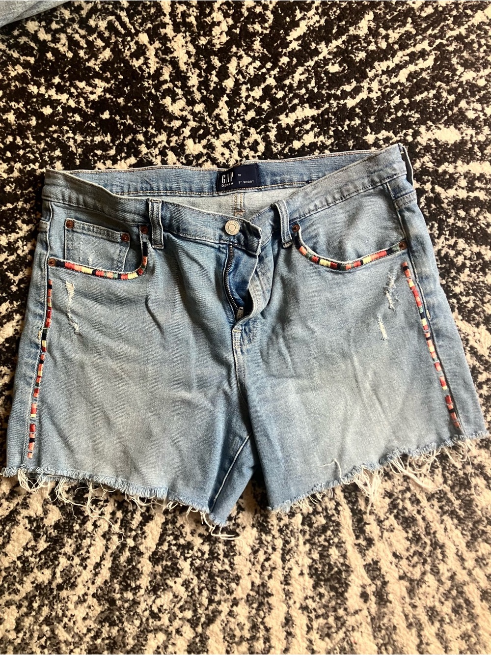 Vintage Gap denim jean shirt 31 10 5 inch embroidered SALE